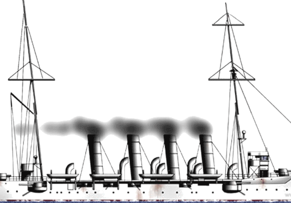 Корабль IJN Chikuma [Light Cruiser] (1912) - чертежи, габариты, рисунки